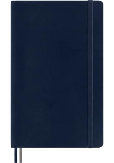 Moleskine Çizgisiz Kalin Safir Mavi Defter L Boy Yumuşak Kapak Expanded 103 Ivory