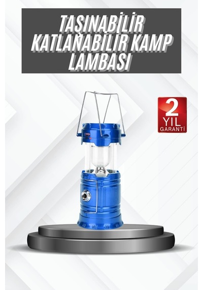 Kamp Lambası Güneş Enerjili Led Lamba Işıldak Şarjlı Powerbank Özellikli Belirtilmemiş