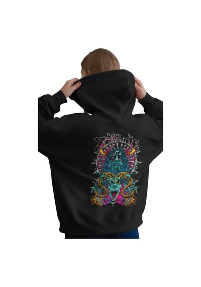 Sevbano Rob Zombie Rock Metal Şarkıcı Baskılı Unisex Oversize Premium Kap Siyah