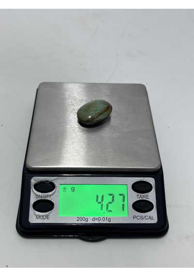 Okyanus Temalı Doğal Kabaşon Firuze Taşı 21,3 Karat - Turkuaz Taşı 4,26 Gram