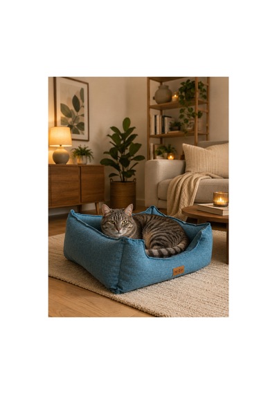 Premium Kedi Ve Köpek Yatağı Kafa Destekli Kaydırmaz Taban Yıkanabilir Fermuarlı Çift Taraflı Minder %100 Boncuk Elyaf Mavi 1607705374 Premium Kedi Ve Köpek Yatağı Kafa Destekli Kaydırmaz Taban Yıkanabilir Fermuarlı Çift Taraflı Minder %100 Boncuk Elyaf Mavi 1607705374