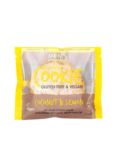 Moms Glutensiz Vegan Kurabiye 50 G Hindistan Cevizi-limon 8'li Avantaj Paketi - 8 Adet Tarı