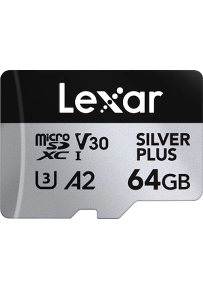64gb Lexar Lmssıpl064g-bnang Hıgh-performance Sılver Plus Mıcrosdxc Uhs-ı Up To 205mb/s Read 100mb/s