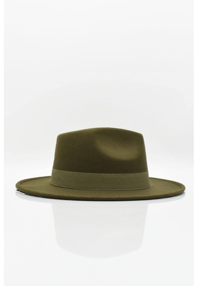 Külah Erkek Fedora Şapka-Haki-Haki-Standart