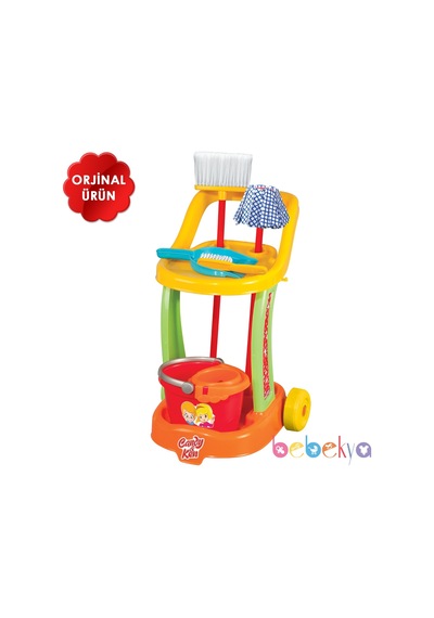 Candy Temizlik Arabası Oyuncak Temizlik Seti Role Play Oyuncağı