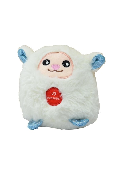 Sevimli Sesli Mini Kuzu Peluş Beyaz 10 Cm - Uyku Ve Oyun Arkadaşı Peluş Oyuncak Beyaz