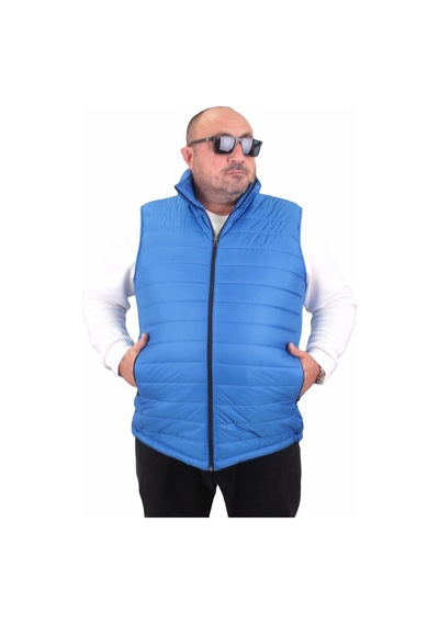 Moc Grande Mocgrande Büyük Beden Jessica Su Itici Yelek 22810 Saks-Saks Saks Mavisi