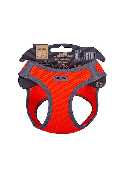 Doggie Havalı Dokuma Reflektör Serisi Küçük Irk Göğüs Tasması Turuncu XS-30-34Cm Turuncu