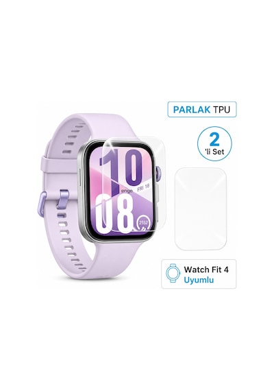 Huawei Watch Fit 4 Ekran Koruyucu Parlak Tpu 2'li Şeffaf
