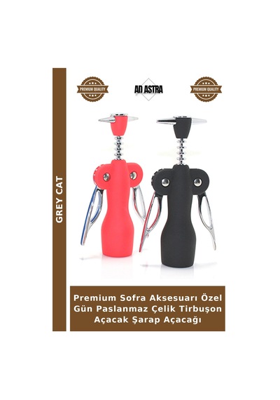 Premium Sofra Aksesuarı Özel Gün Paslanmaz Çelik Tirbuşon Açacak Şarap Açacağı Çok Renkli