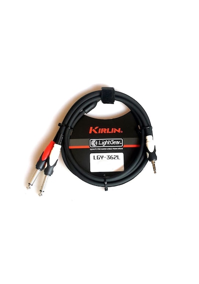 Kirlin Lgy362L2Mbk 3.5 Mm Trs - 2 X 1-4 Mono Jak Kablo 2 Mt