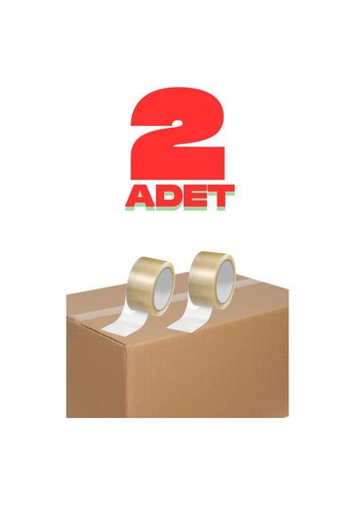 2 Adet Yüksek Mukavemetli 45 Mmx100 Mt Şeffaf Koli Bandı Kopmaz Ve Güçlü Yapışkanlı Paketleme Bandı