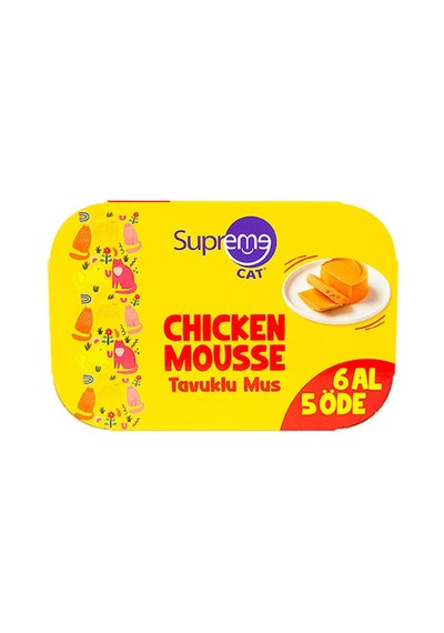 Supreme Cat Mousse Tavuklu Yetişkin Kedi Konservesi 85 Gr 6 Al 5 Öde 214-20000.10