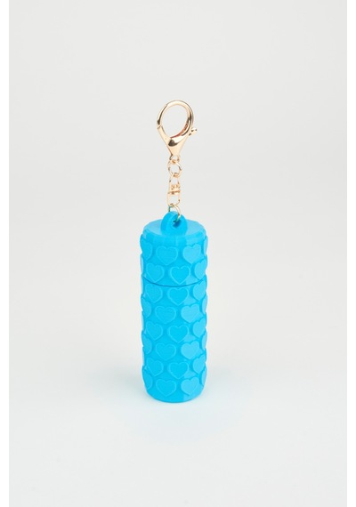 Vivaq Kalp Desenli Bebe Mavi Ruj Lip Gloss Kılıfı 3d Baskı Charm Çanta Aksesuarı Anahtarlık