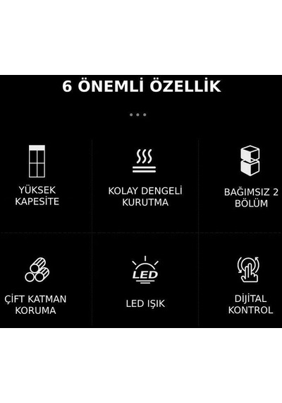 Dalle Ss-48h Dijital 48 Tepsili Paslanmaz Çelik Gıda Ve Meyve Kurutma Makinesi
