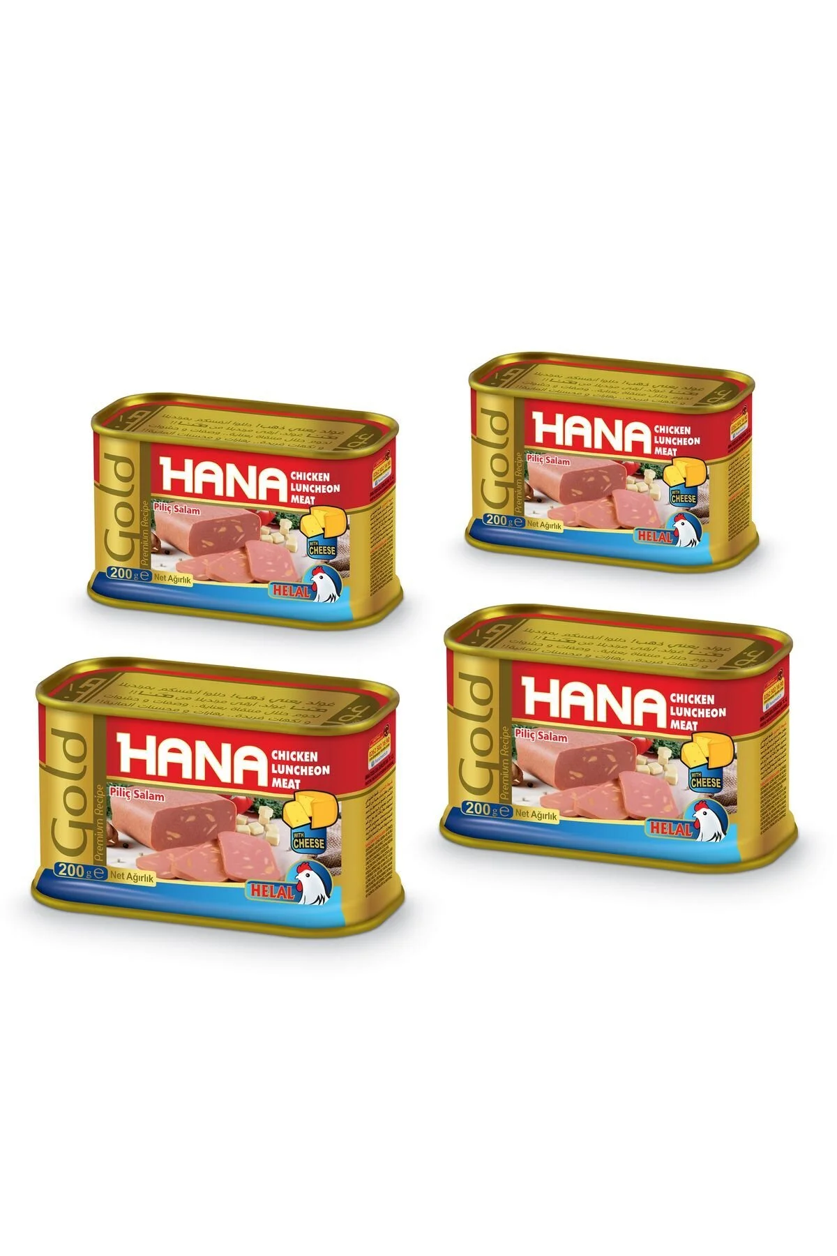 Gold, Peynirli Piliç Salam 200 Gr X4 Adet