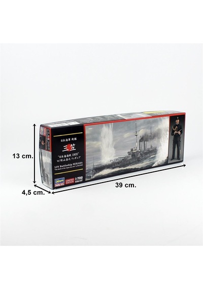 Hasegawa 071 30071 1/700 Ölçek, Ijn Battleship Mikasa W/ Akiyama Saneyuki 54mm Metal Figure, Waterline Serisi Savaş Gemisi, P