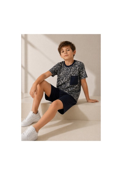 Beka Kids Erkek Çocuk Kısa Kollu Desenli Cep Detaylı Yazlık Şort Ve Tişört Alt-üst Takım Gri Beka Kids Erkek Çocuk Kısa Kollu Desenli Cep Detaylı Yazlık Şort Ve Tişört Alt-üst Takım Gri