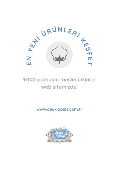 % 100 Pamuk Lastikli Müslin Bebek Çarşaf - Cotton Grey Lascar-cog-000std