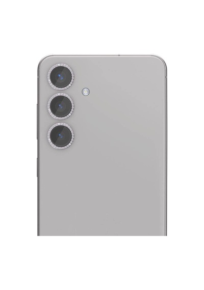 Zore Samsung Galaxy Uyumlu S24 Diamond Kamera Lens Koruyucu Cam Filmi-siyah