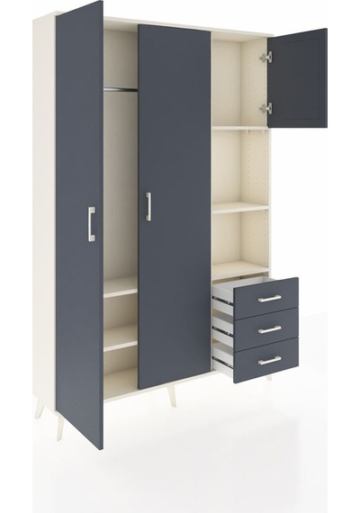 Arges Dolap 5 Raflı 3 Çekmeceli Tek Askılı 132x30x195 Aytaşı-antrasit/antrasit Antrasıt/antrasıt Arges Dolap 5 Raflı 3 Çekmeceli Tek Askılı 132x30x195 Aytaşı-antrasit/antrasit Antrasıt/antrasıt