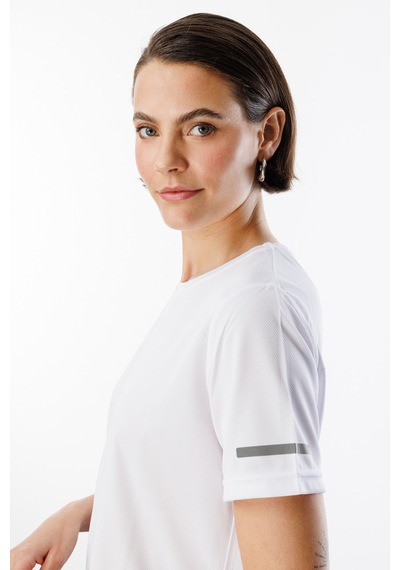 Genius Store Kadın Nem Emici Hızlı Kuruma Atletik Teknik Performans Spor T-shirt Drıfıt-kısakol Beyaz