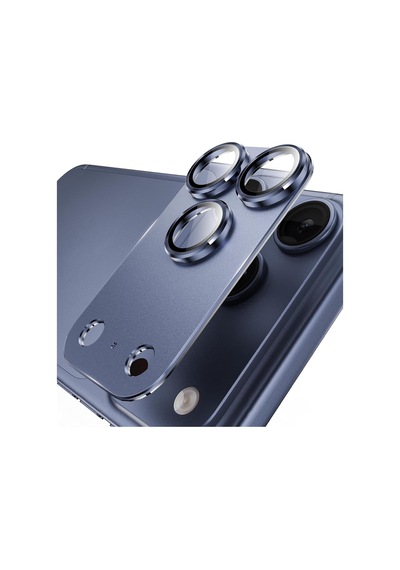 İphone 17 Pro İçin Tasarlanmış Kamera Lens Koruyucu, 1:1 Mükemmel Uyum Tam Kapsamlı Mat Metal Temperli Cam Kamera Ekran Koruyucu Aksesuar, Kılıf Dostu Lacivert, İphone 17 Pro