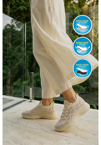 Walkway 2061 G Bej Anorak Kadın Günlük Ayakkabı