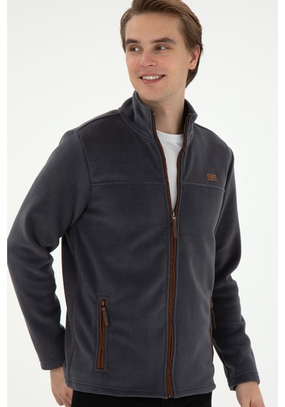 U.S. Polo Assn. Erkek Antrasit  Polar Örme Hırka 50290594-VR006
