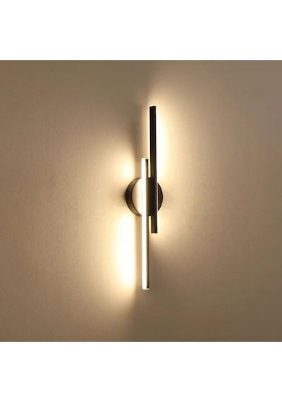 Modern Aplik Çift Yönlü Çubuk Led Siyah Günışığı Lineer Avize Armatür 50cm Çubuk Uzunluğu 50cm