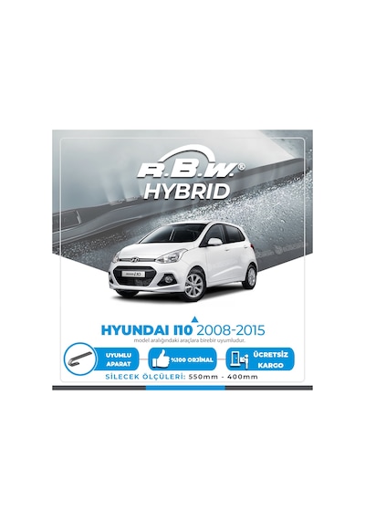 Hyundai i10 Ön Silecek Takımı (2008-2015) RBW Hibrit