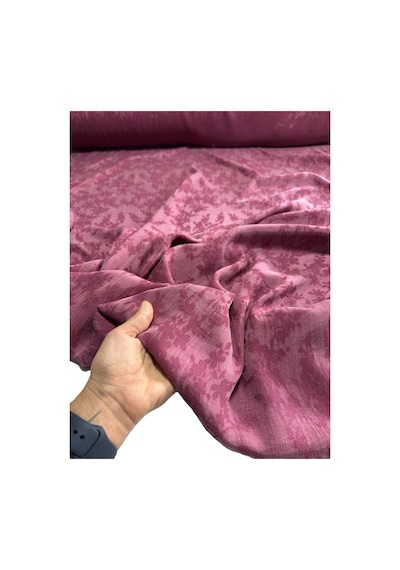 Jakarlı İpek Cupro Kumaş En 140 Cm Parlak Dökümlü Elbise, Gömlek, Kimono, Takım Ve Pantolon 1200 -1 Çiçek Desen