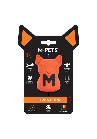 Power Chew Kauçuk Köpek Ödül Oyuncağı Citrine S