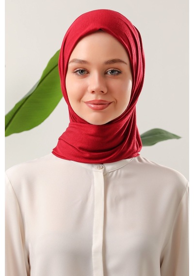 Melodi Scarf Tesettür Penye Şal Bordo Bordo