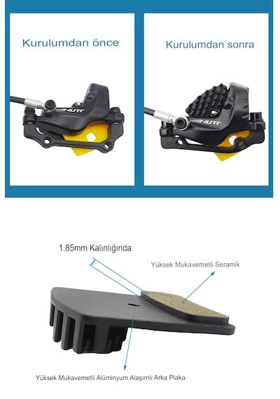 Nutt Hidrolik Fren Balata E-bisiklet E-scooter 1 Çift