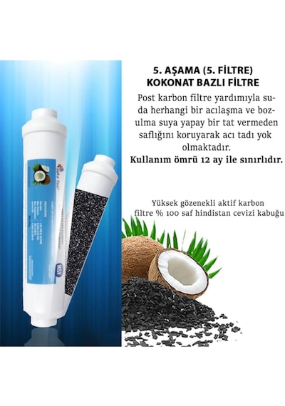 Kapalı Kasa 12'' Su Arıtma Filtresi Cihazı 80 Gpd King Membranlı Inline Yıllık Filtre Seti