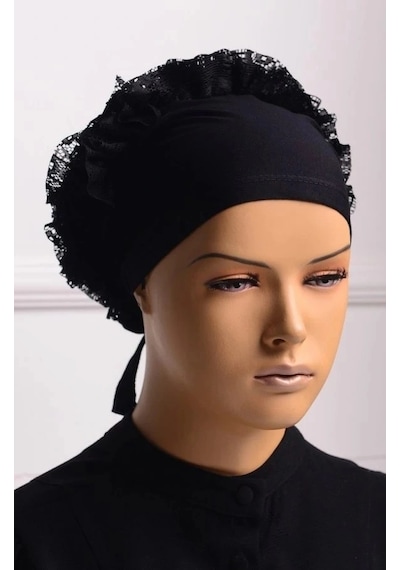 Ulupazarlama Bone - Dikişli Fırfırlı Bone Bandana sarı