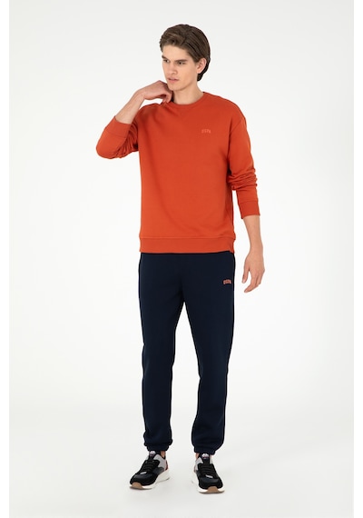 U.S. Polo Assn. Erkek Bisiklet Yaka Kiremit Basic Şardonlu Sweatshirt 50295148-VR031