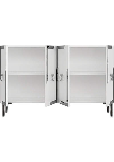 Ka1233bs Seza Konsol Ve Tv Sehpası Beyaz -silver 120cm Beyaz-silver