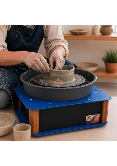Masaüstü Çömlek Tornası 200 Rpm Ayarlanabilir Delrin Tabla 220v Seramik Yapım Makinesi