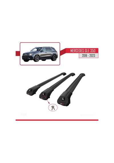 Mercedes Gle V167 2018 Sonrası İle Uyumlu Ace-1 Ara Atkı Tavan Barı Siyah 3 Adet