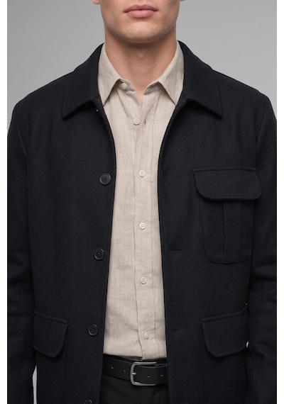 Defacto Regular Fit Polo Yaka Tafta Cepli Blazer Ceket I0348ax26wnbk81 Siyah-bk81