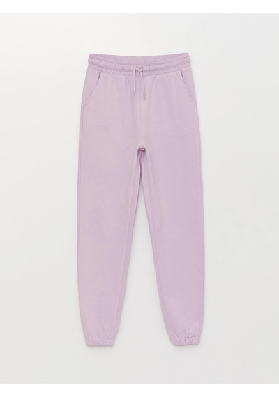 LC Waikiki Lcw Kids Lila Beli Lastikli Basic Kız Çocuk Jogger Eşofman Altı Lılac