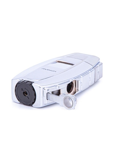 Çift Torch Pürmüz Gümüş Metal Puro Çakmağı - Tr7273