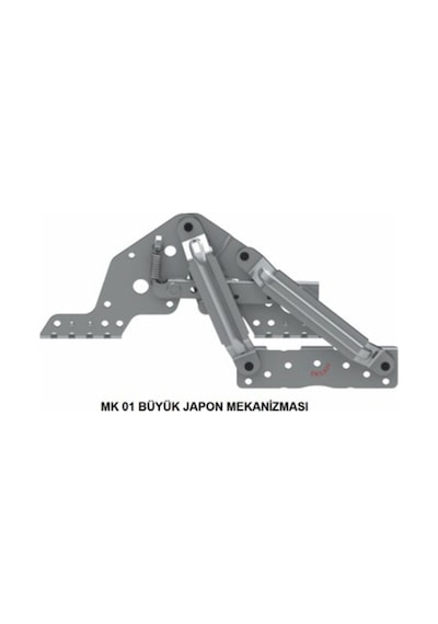Bir Çift Büyük Japon Çekyat Mekanizması Gri