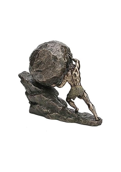 Veronese Design 8 1/8 İnç Sisifos Ve Ebedi Kaya Soğuk Döküm Reçine Bronz Kaplama Heykel/biblo Ev Dekorasyonu Diğer