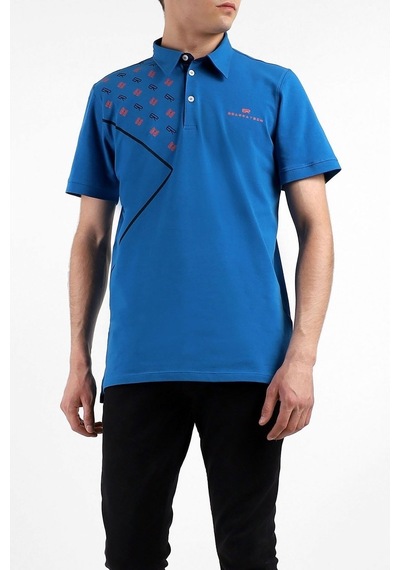 Bearraybon Erkek Polo Yaka T-Shirt-Saks (504684596) Saks
