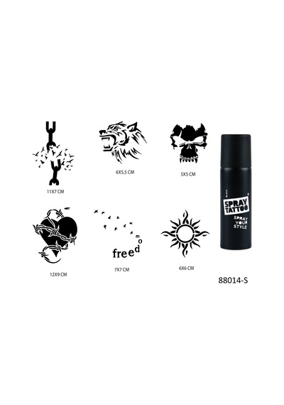 Airbrush Tattoo Özgür Ruh Spray Tattoo Geçici Sprey Dövme Seti