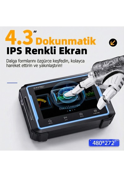 Fnırsı 2c53p 3'ü 1 Arada Çift Kanallı Tablet Osiloskop + Multimetre + Fonksiyon Jeneratörü