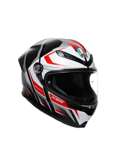 Agv K6 S Karve Matt - Black / Whıte / Red Diğer